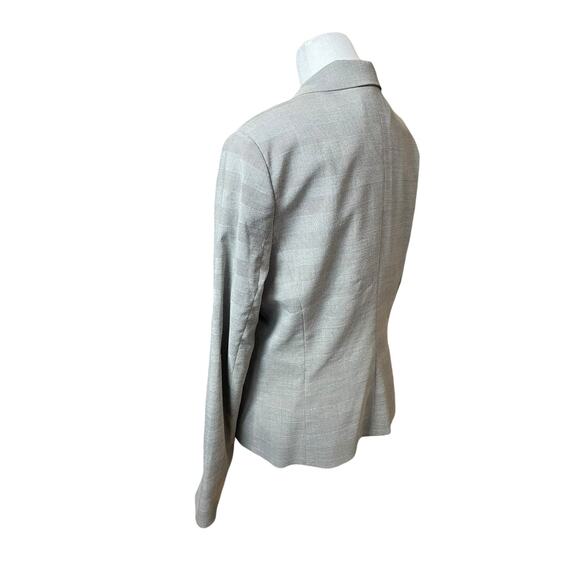 Calvin Klein Women's Career Blazer Size 10 Houndstooth Plaid‎ Black White Jacket - Picture 4 of 11